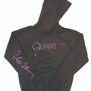 Nikki Minaj Hoodie Queen Signature Design Black (Purple Print)